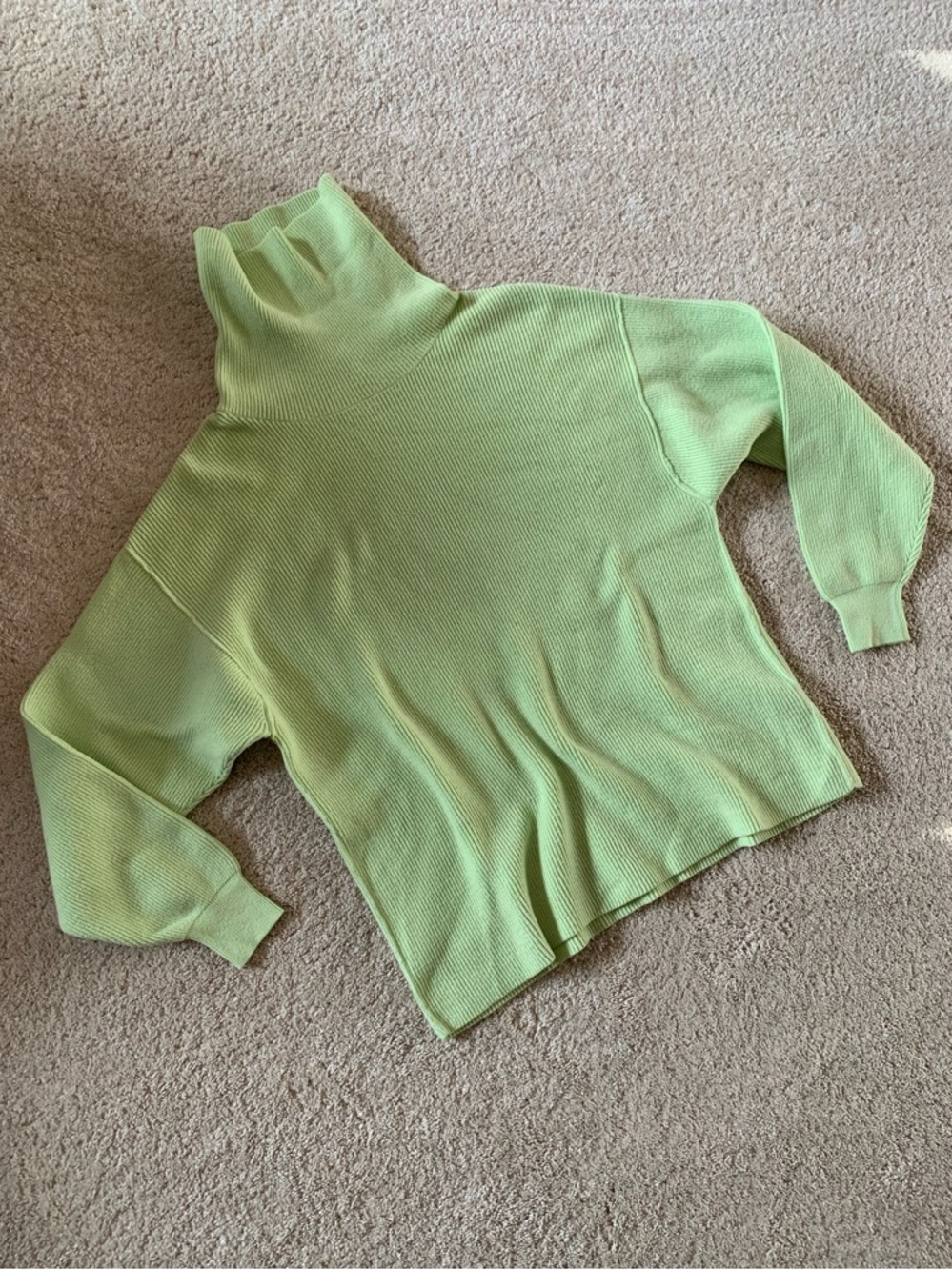 {Free People} Pistachio Green Turtleneck Sweater